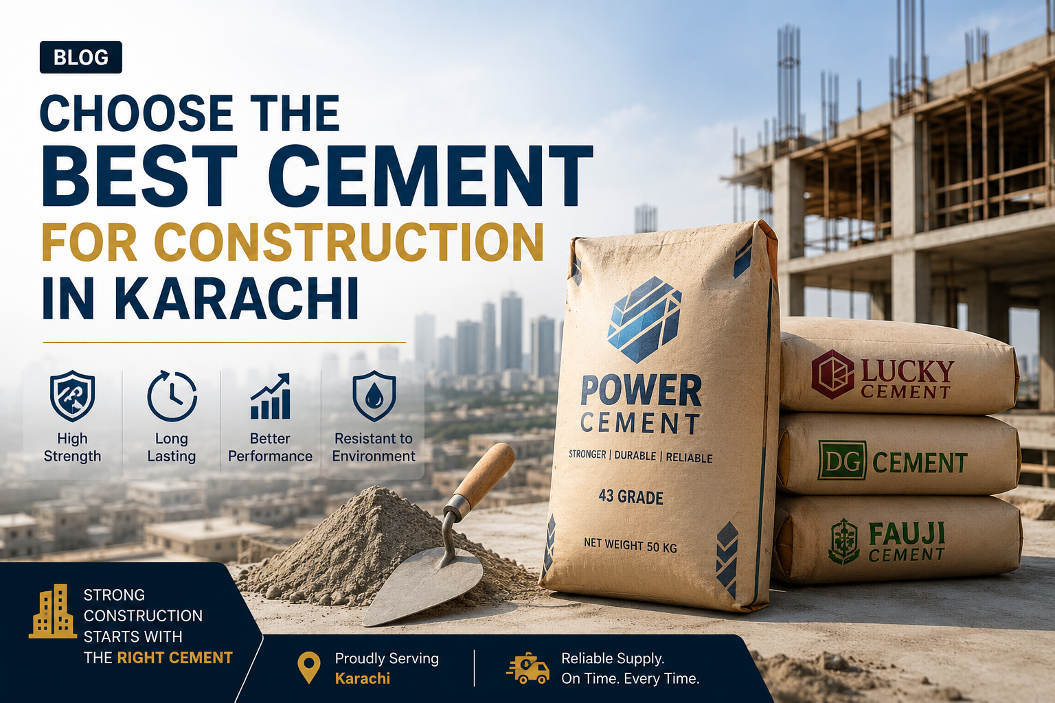 Choose the Best Cement for Construction in Karachi Choose the Best Cement for Construction in Karachi